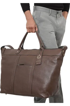 Hidesign Men Brown Solid Genuine Leather Roberto Duffel Bag