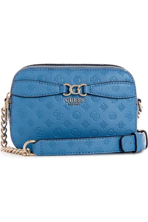 Guess PU Textured Self Design Structured Sling Bag with Bow Detail