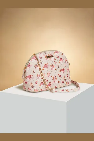 Pantaloons Women Floral PU Bucket Sling Bag with Cut Work