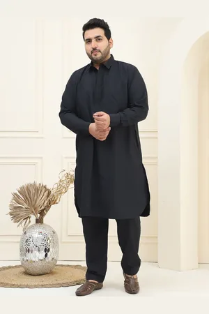 SOJANYA Shirt Collar Pathani Kurta with Salwar