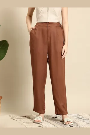 Mast & Harbour Women Belted Detail Trousers