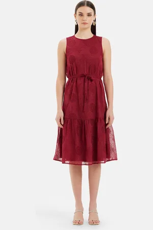 Kazo Self Design Satin A-Line Dress