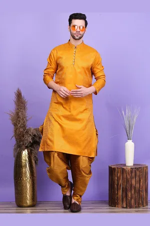 Sydney Heights Ethnic Motifs Woven Design Mandarin Collar Straight Kurta with Patiala