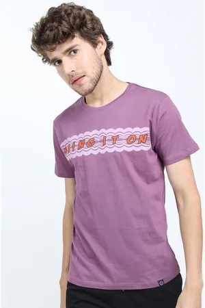 LocoMotive Men Graphic Printed Round Neck Cotton Slim Fit T-shirt