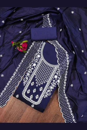 Ishin Floral Embroidered Unstitched Dress Material