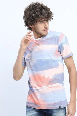 LocoMotive Men Graphic Printed Round Neck Cotton Slim Fit T-shirt