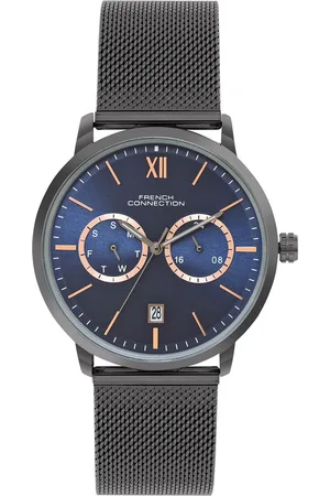 French Connection Men Dial & Stainless Steel Bracelet Style Straps Analogue Watch