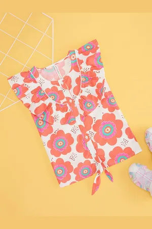 Pantaloons Geometric Cotton Blouson Top