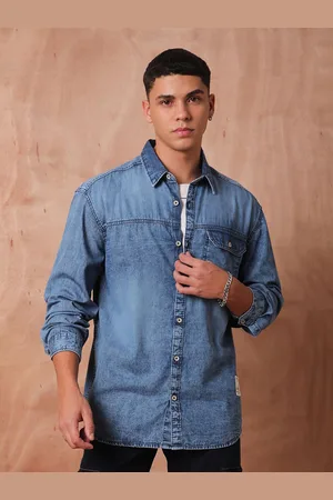 Roadster The Lifestyle Co Relaxed Fit Denim Casual Shirts