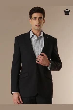 Louis Philippe Navy Single-Breasted Blazer