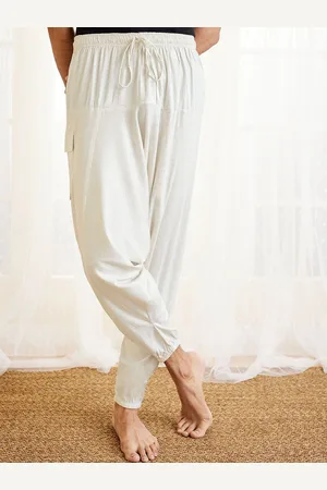 Vastramay Men Solid Cotton Yoga Pyjamas