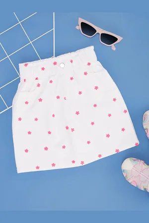 Pantaloons Girls Printed A-Line Mini Skirt