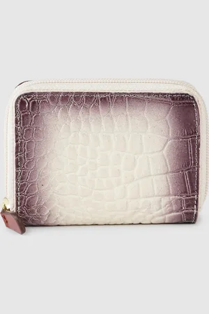 Hidesign Women Valencia Animal Textured Leather Zip Around Wallet