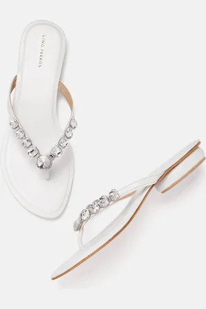 Lino Perros Women Embellished Open Toe Flats