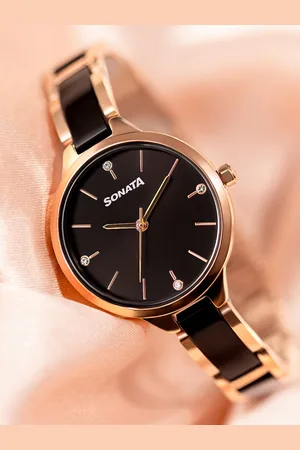 Sonata Women Embellished Dial & Stainless Steel Bracelet Style Straps Analogue Watch 87065KD01