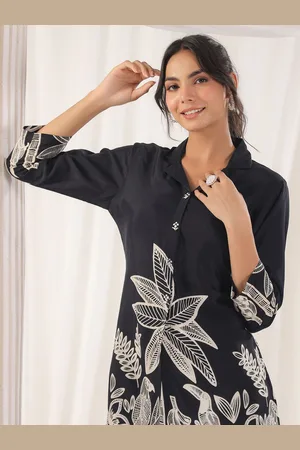 JISORA Women Embellished Shirt Collar Top