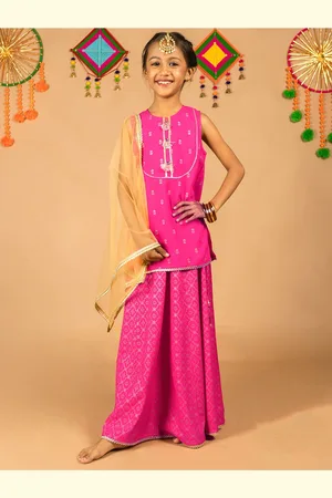 HERE&NOW Girls Printed Ready to Wear Lehenga & Blouse With Dupatta