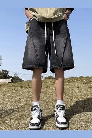 HERE&NOW Men Loose Fit Denim Shorts