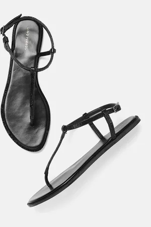 Lino Perros Embellished T-Strap Flats