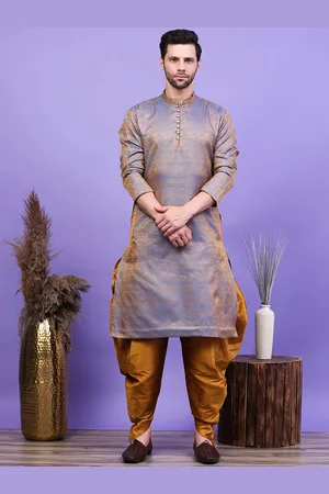 Sydney Heights Ethnic Motifs Woven Design Mandarin Collar Straight Kurta with Patiala
