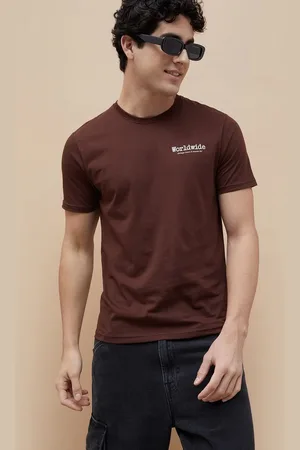 Lifestyle Men Graphic Printed Round Neck Cotton T-shirt