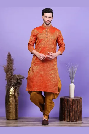 Sydney Heights Ethnic Motifs Woven Design Mandarin Collar Straight Kurta with Patiala