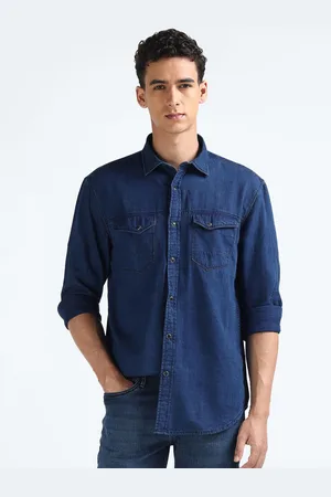 Flying Machine Men Solid Pure Cotton Casual Shirt