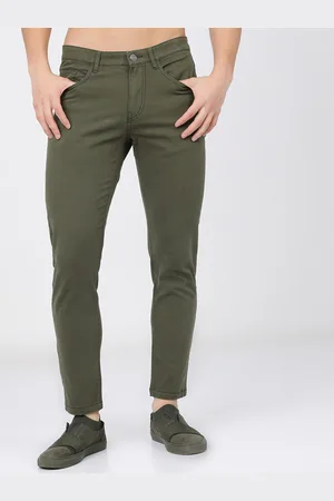 Highlander Men Solid Tapered Fit Chinos Trousers