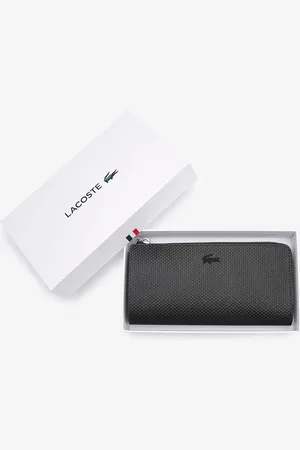 Lacoste Women Textured Leather Zip Around Wallet