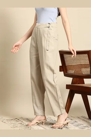 Mast & Harbour Women Belted Detail Trousers
