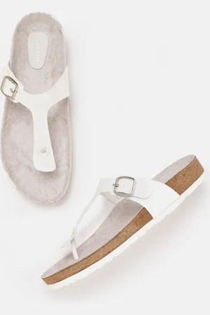 Lino Perros T-Strap Flats with Buckle Detail