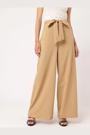 DressBerry Women Urban Chic Waist Tie-Up Flared Trousers