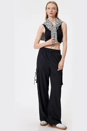 Koton Women Mid-Rise Cargo Track Pants