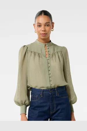 Forever New Puff Sleeve Shirt Style Top