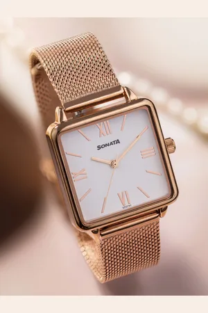 Sonata Women Dial & Stainless Steel Bracelet Style Straps Analogue Watch 87068WM01