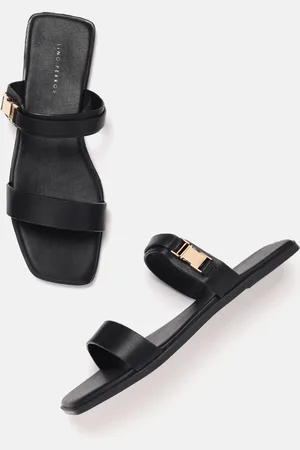Lino Perros Women Open Toe Flats with Buckle Detail