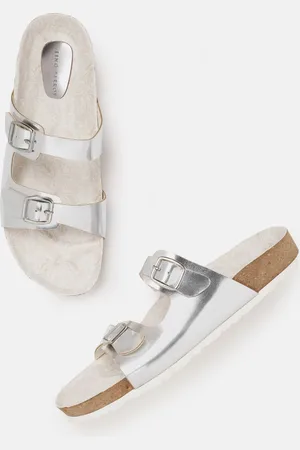 Lino Perros Women Open Toe Flats with Buckle Detail