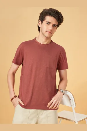 Pantaloons Men Pockets Slim Fit T-shirt