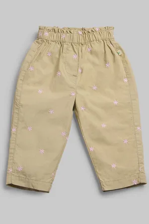 Ed-a-Mamma Solid Girls Embroidered Trousers