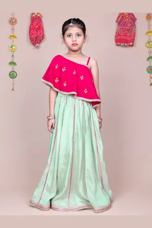 HERE&NOW Girls Printed Ready to Wear Lehenga & Blouse