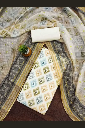 Ishin Printed Pure Cotton Unstitched Dress Material