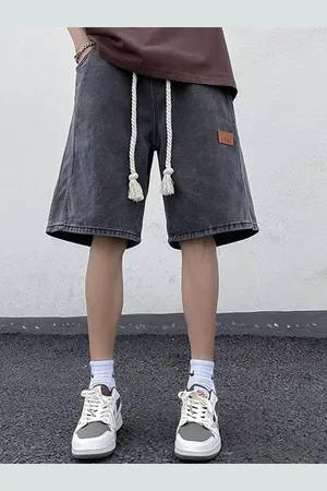 HERE&NOW Men Solid Mid-Rise Denim Shorts