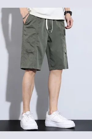 HERE&NOW Men Solid Chino Regular Fit Mid-Rise Shorts