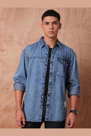 Roadster The Lifestyle Co Relaxed Fit Denim Casual Shirts