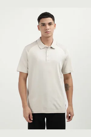 Calvin Klein Men Solid Polo Collar Cotton T-Shirt