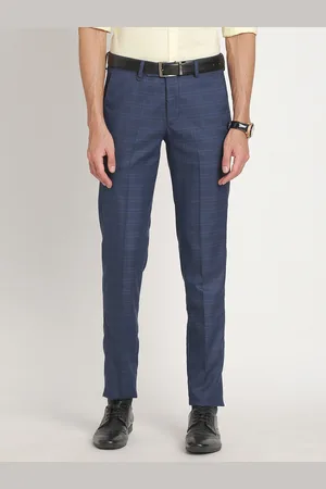 Turtle Men Checked Tailored Skinny Fit Trousers