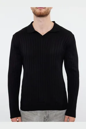 Trendyol Men Self Design Polo Collar Acrylic T-Shirt