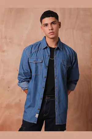 Roadster The Lifestyle Co Relaxed Fit Denim Shirts