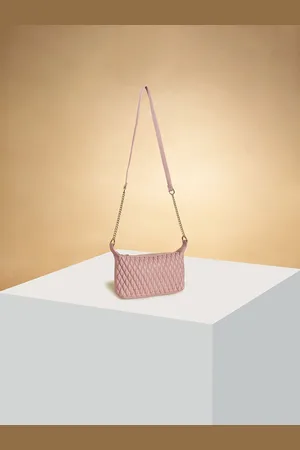 Pantaloons Colourblocked PU Structured Sling Bag with Cut Work