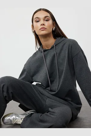 Trendyol Women Mid-Rise Long Sleeves Solid Hood Tracksuit